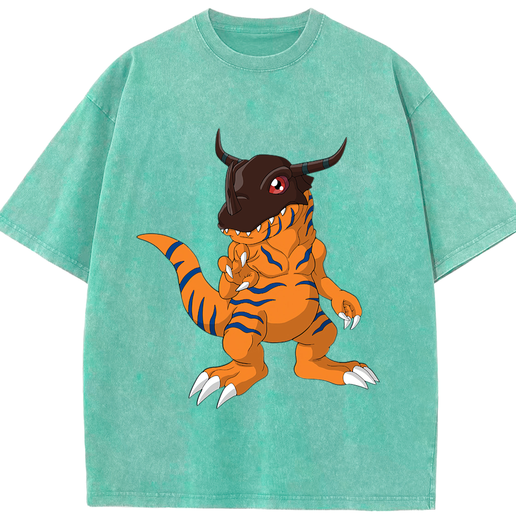 （画像用） Digimon デジタルモンスター/デジモン 綿100% ヴィンテージ風 半袖Tシャツ（フロントプリント）